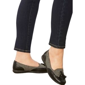 Comfortview; Women's Black Herringbone "The Aster Flat"  Shoe, Sz 10 1/2 WW